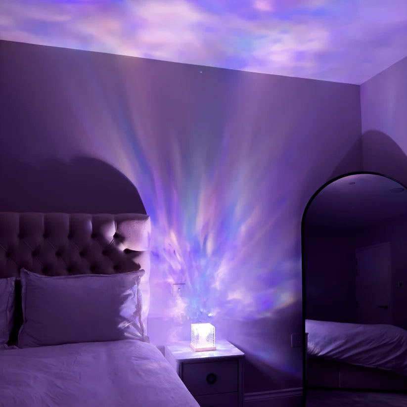 Ocean projector lamp – compact, modern design for relaxation and bedroom decoration
