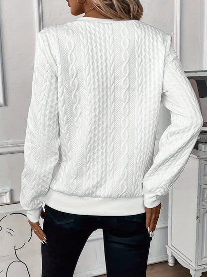 Basic Zip Sweater til kvinder - Langærmet sweater med lynlås til afslappet hverdagsbrug