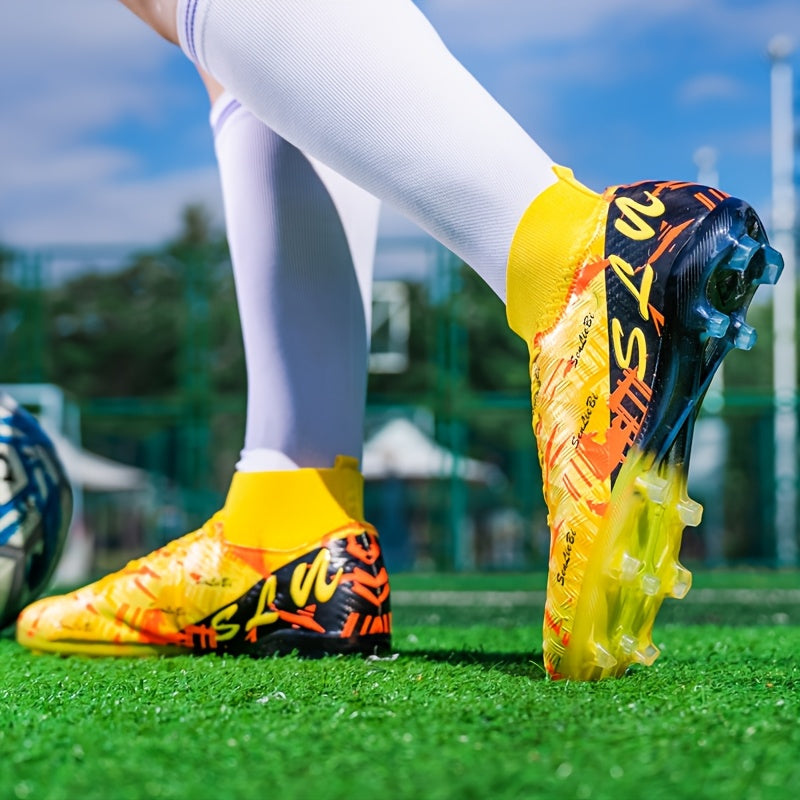 Fodboldstøvler Herre High-Top med Lange Knobber – Bred Pasform