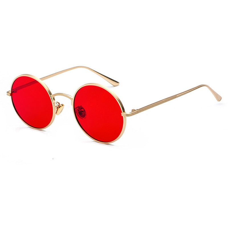 Unisex Solbriller med Rund Retro Design