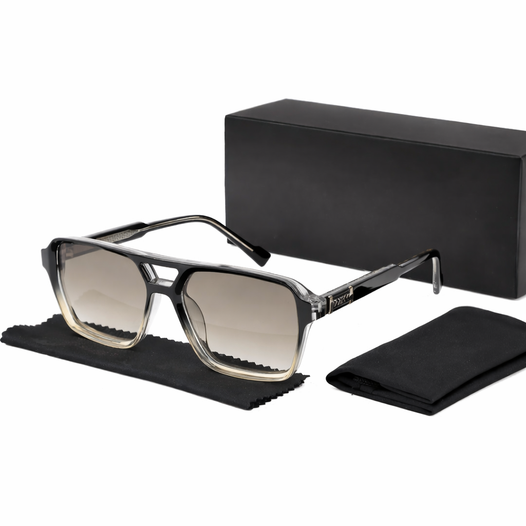 Herre Solbriller Oversize Retro Design Bred Stel