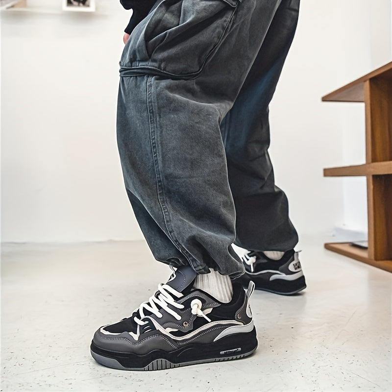 Herre Sneakers | Lette Sneakers med Snøring | Kontrastdetaljer