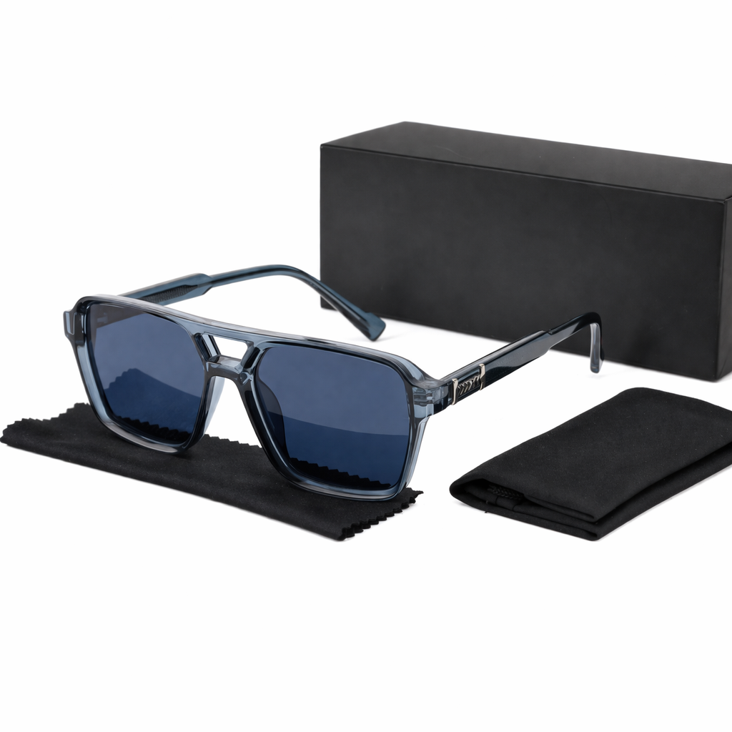 Herre Solbriller Oversize Retro Design Bred Stel