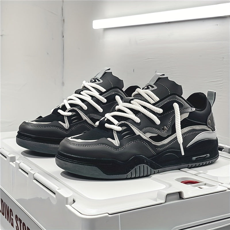 Herre Sneakers | Lette Sneakers med Snøring | Kontrastdetaljer