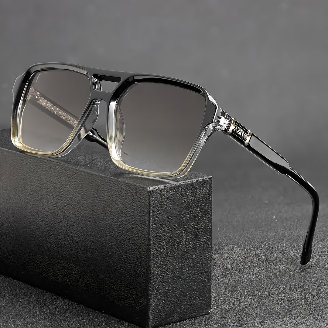 Herre Solbriller Oversize Retro Design Bred Stel