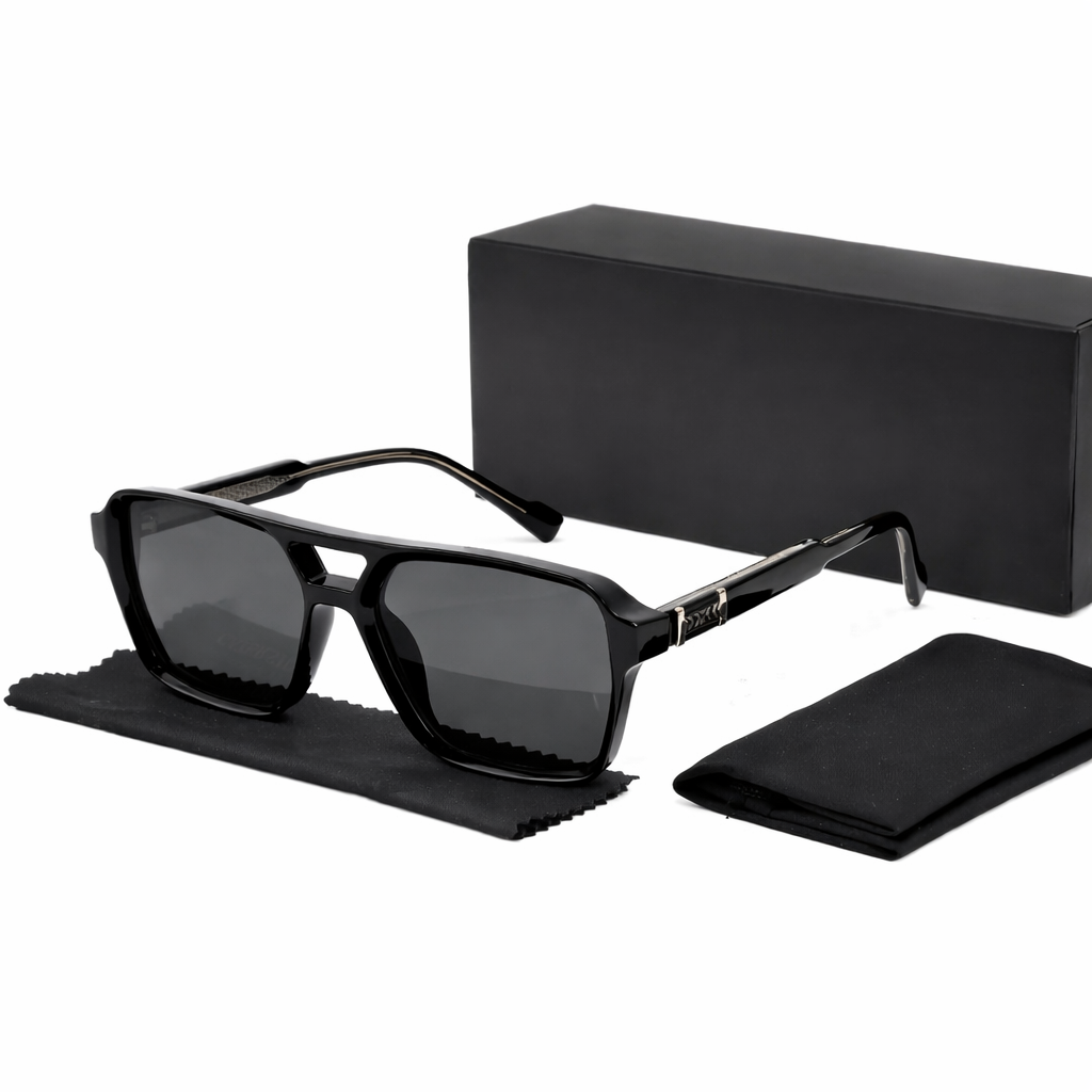 Herre Solbriller Oversize Retro Design Bred Stel