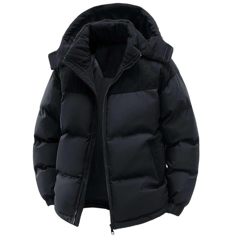 Herrejakke Vinter | Vatteret Hættejakke | Outdoor Jakke til Mænd