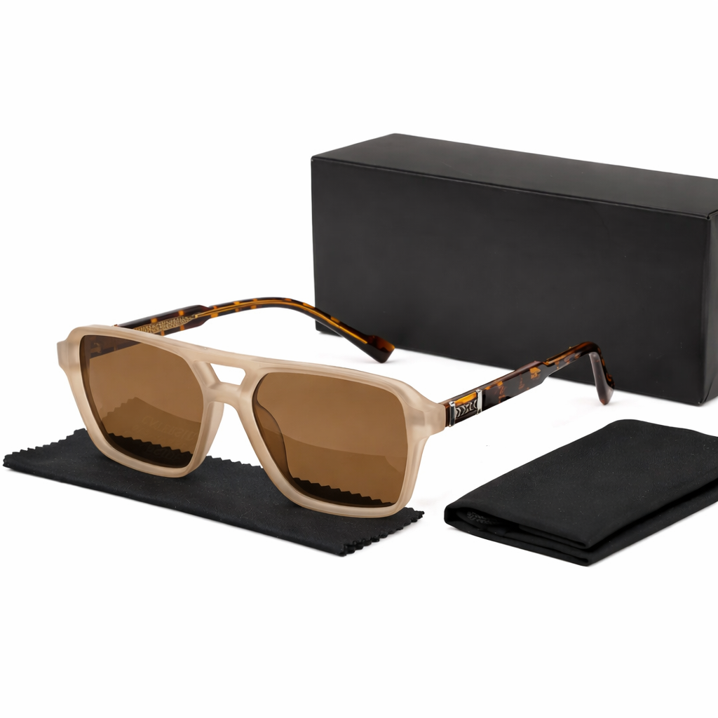 Herre Solbriller Oversize Retro Design Bred Stel