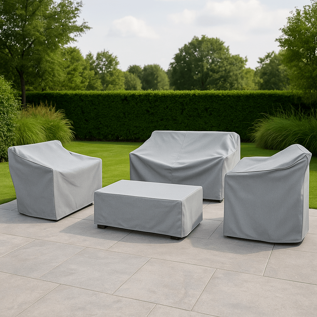 Waterproof Garden Furniture Cover – Black Polyester, UV-Resistant for Protection in All Seasons