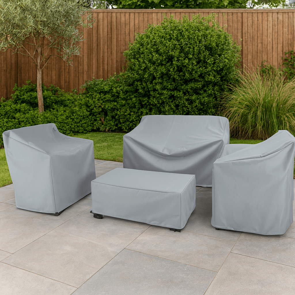 Waterproof Garden Furniture Cover – Black Polyester, UV-Resistant for Protection in All Seasons
