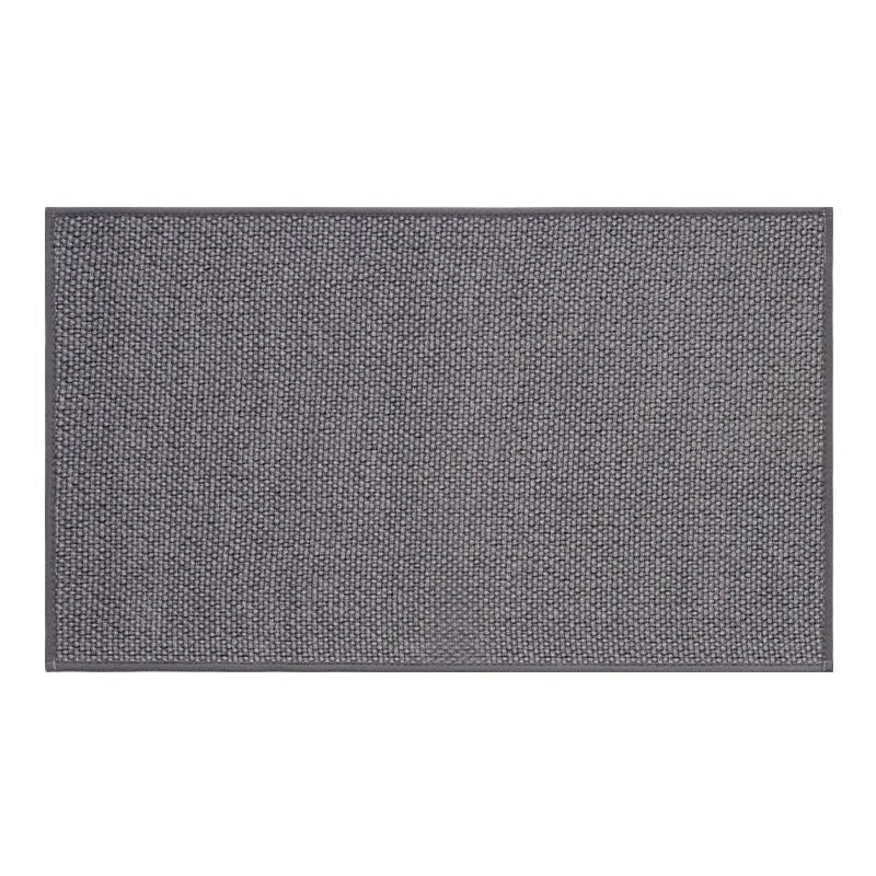 Woven Kitchen Mat – Gray, Scandinavian Design with Non-Slip Rubber Base for Modern Kitchen Decor