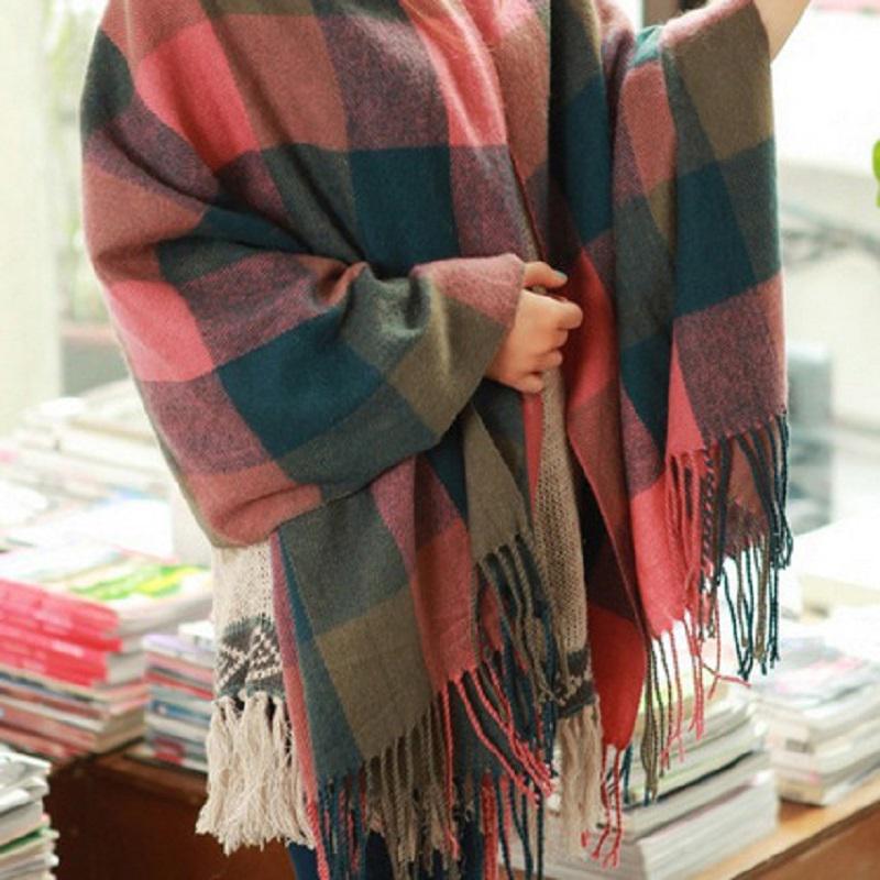 Dames Oversized Omslagdoek Sjaal – Kasjmier, Warme Wintersjaal voor Herfst & Winter