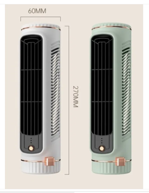 Bladeless Tower Fan – Stil, 360° Luftcirkulation til Soveværelse, Stue eller Kontor