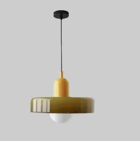 Lampa wisząca – nowoczesna lampa designerska z kolorowego żelaza do jadalni, kuchni lub salonu.