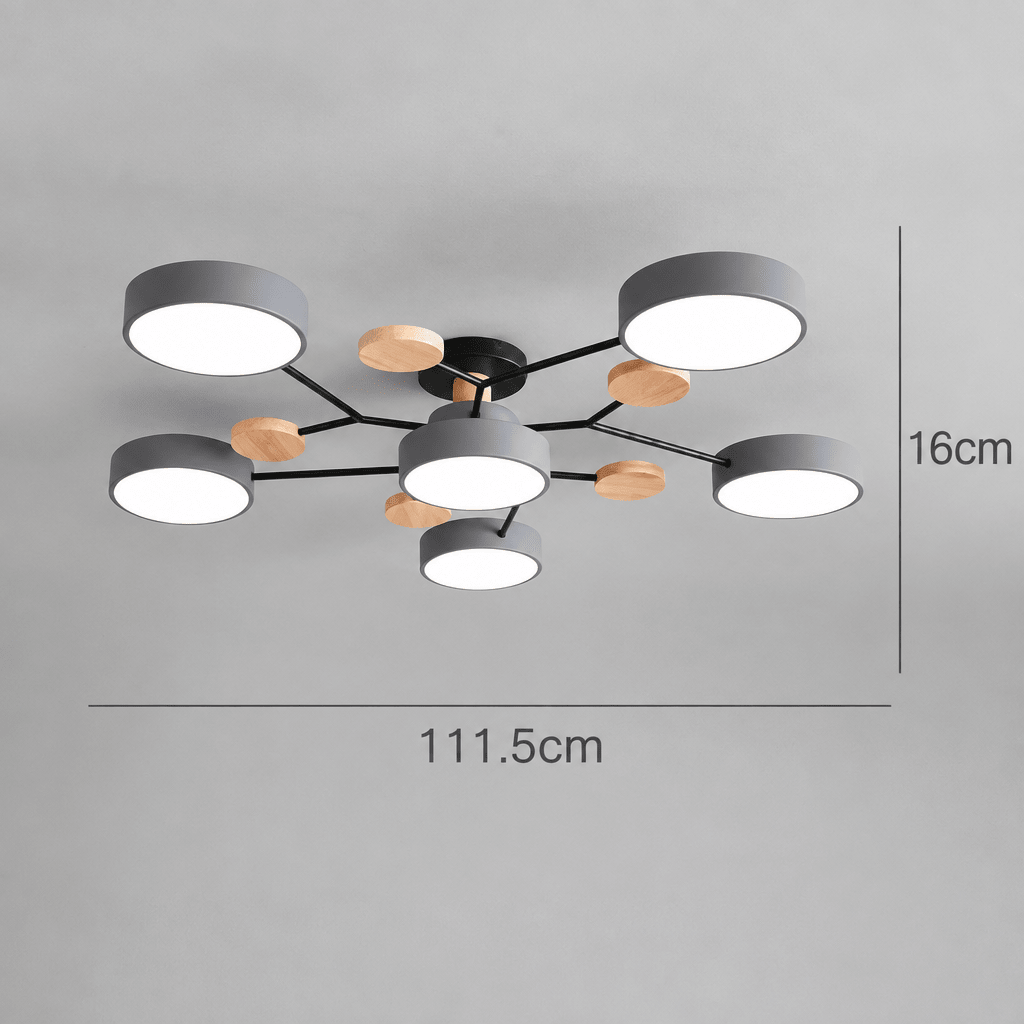 Loftlampe LED Rund Minimalistisk Design – 4/5/6 Kupler