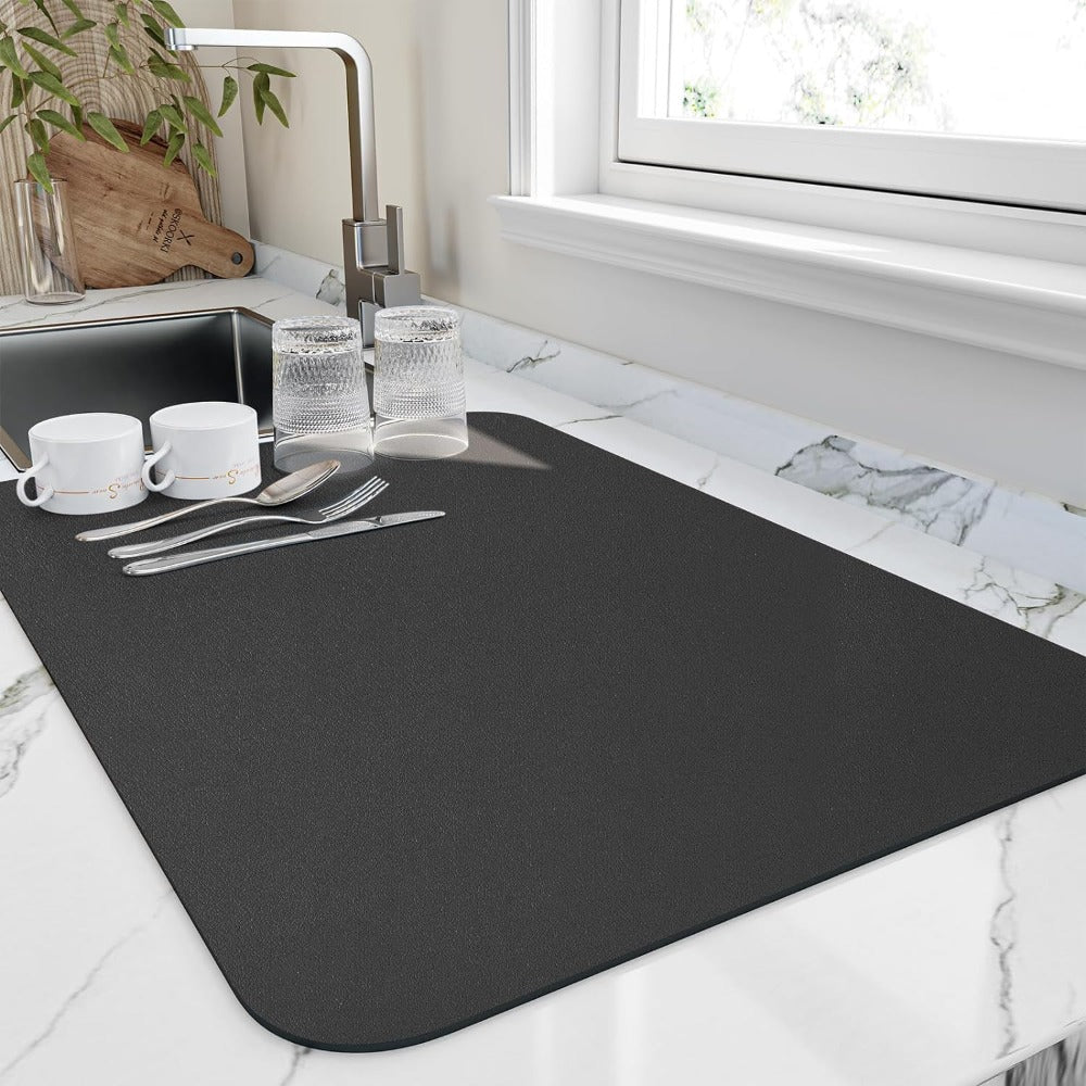 Diatomite Drip Mat – Quick-Drying for Kitchen Counter or Dishwasher