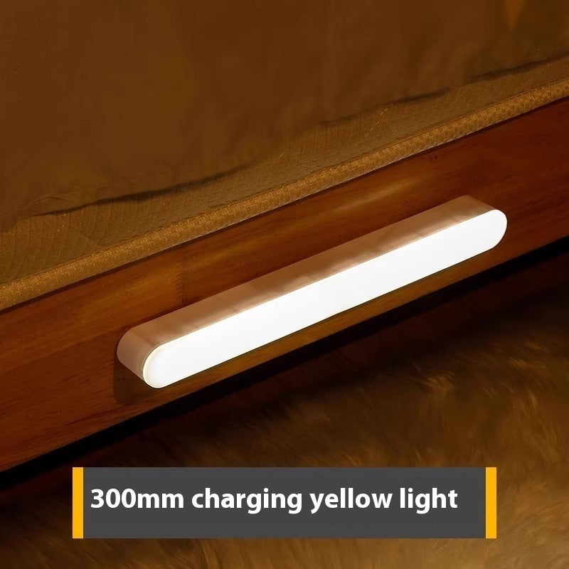 Lampa z czujnikiem ruchu – aluminium, ciepłe białe światło do szafek lub korytarzy