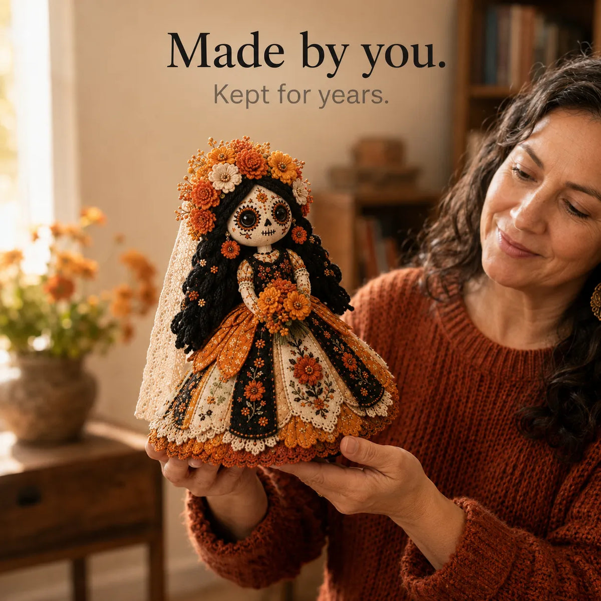 Day of the Dead Patchwork Dukke Hobbysæt til Begyndere