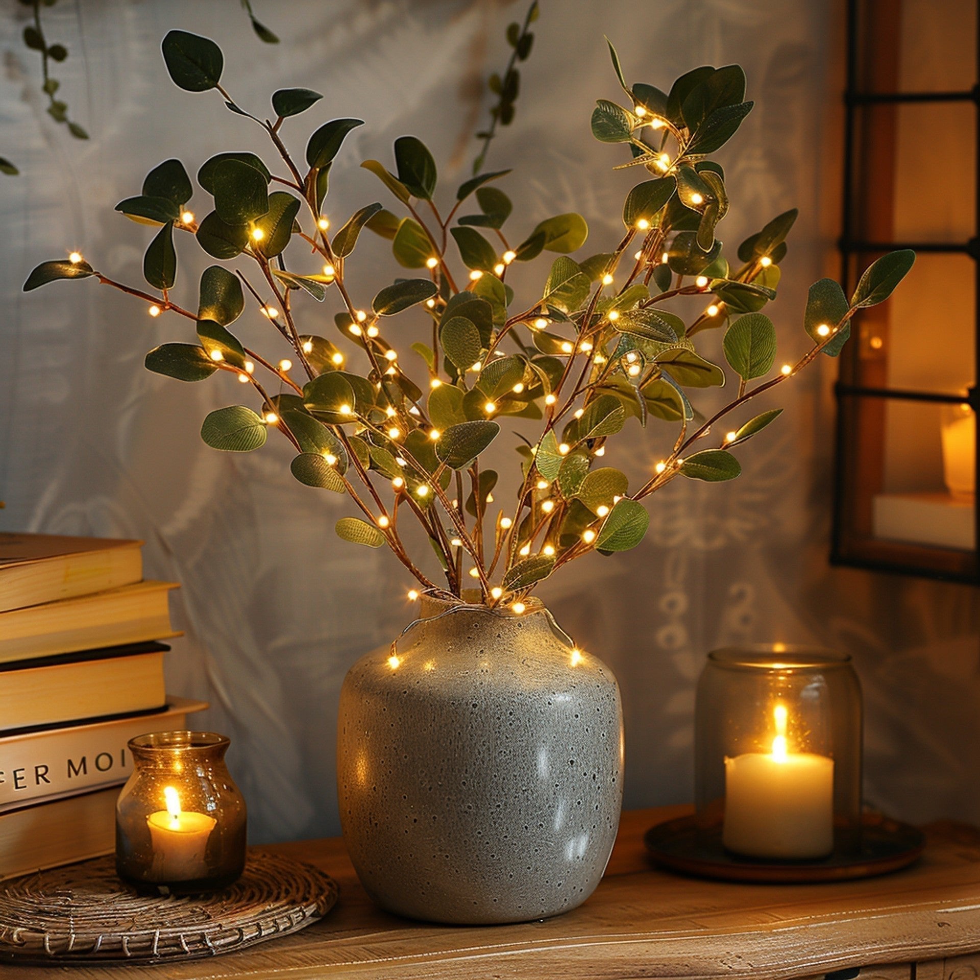 Olivengren Atmosphere Lamp – Warm LED Lighting with Adjustable Branches for Indoor Use and Decoration