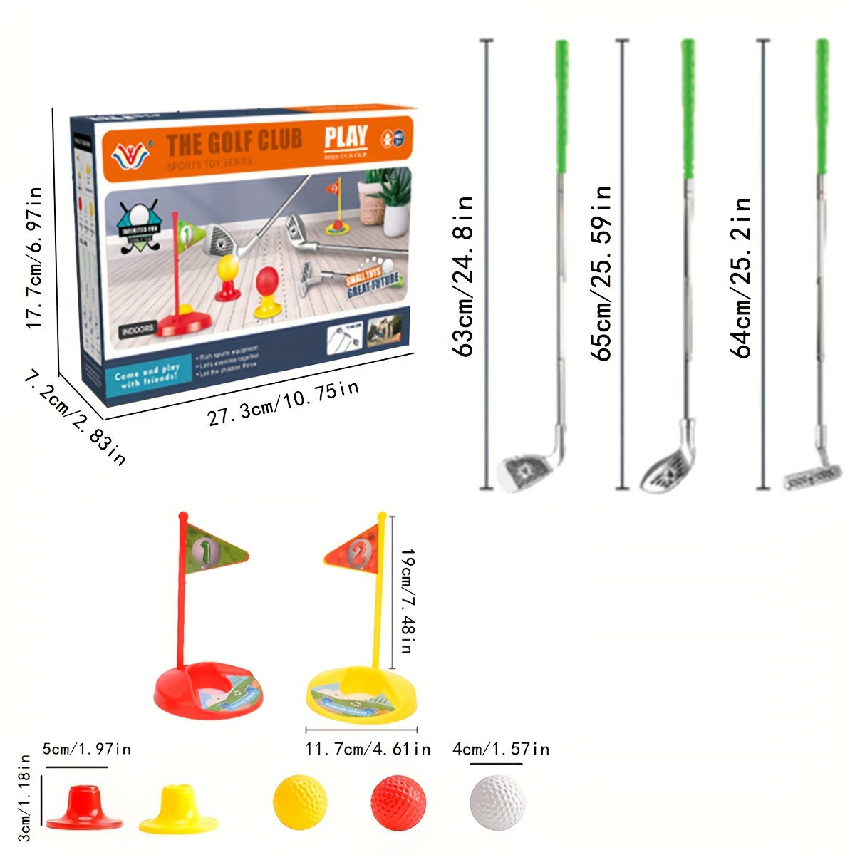 Kid-Friendly Golf Set – Adjustable Cubes and Game Accessories for Indoor and Outdoor Use, Suitable for Children Ages 3 to 8
