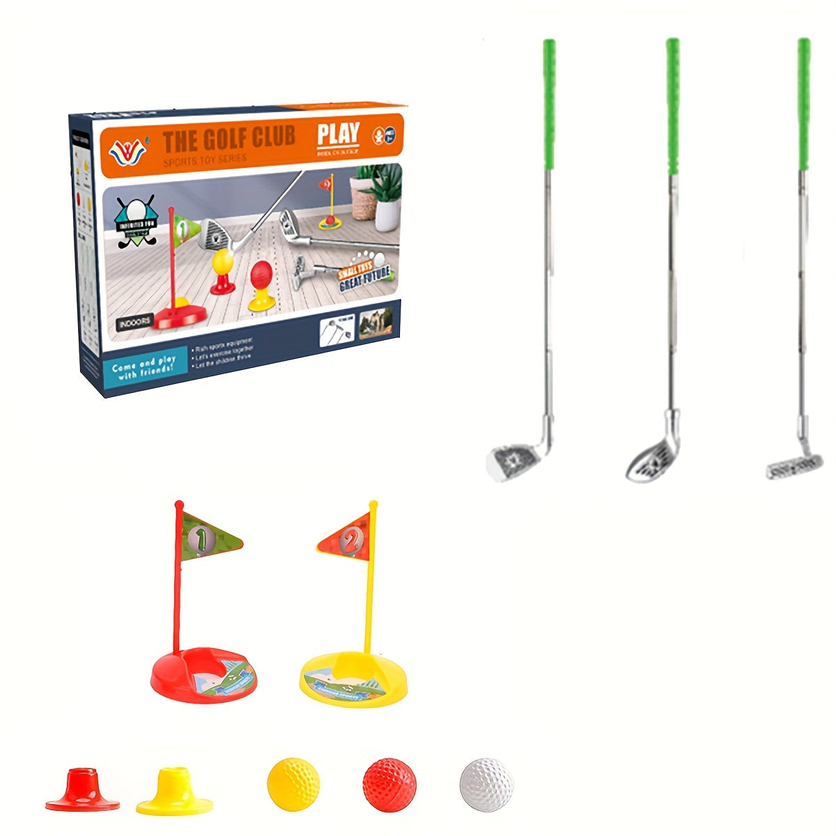 Kid-Friendly Golf Set – Adjustable Cubes and Game Accessories for Indoor and Outdoor Use, Suitable for Children Ages 3 to 8