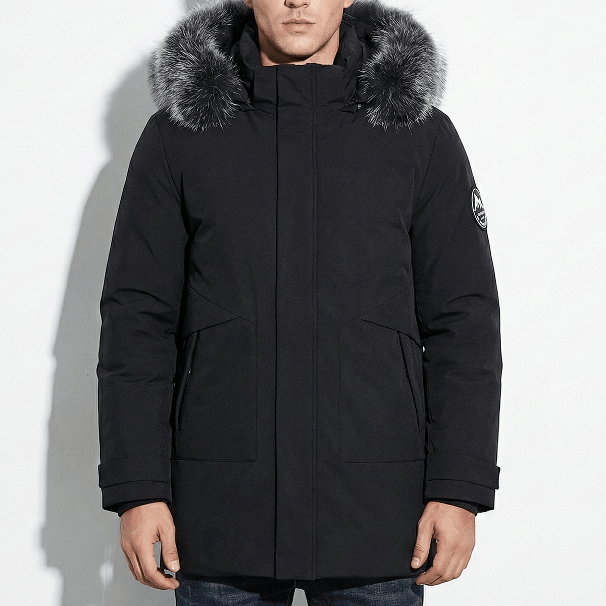 Lukas – Water - Repellent Winter Parka Jacket with Hood - Jackets - Black - Taylor & Bennett