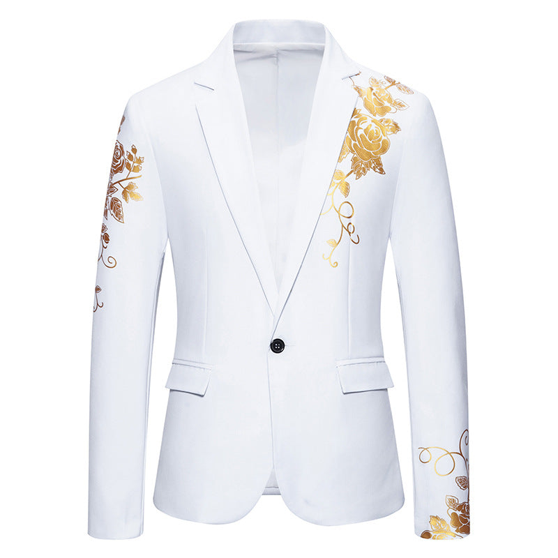 Herre Blazer med Blomsterprint – Slim Fit Jakke