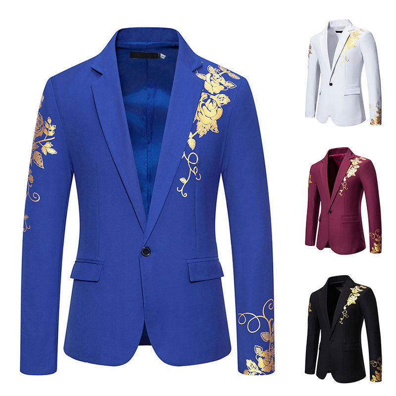 Herre Blazer med Blomsterprint – Slim Fit Jakke