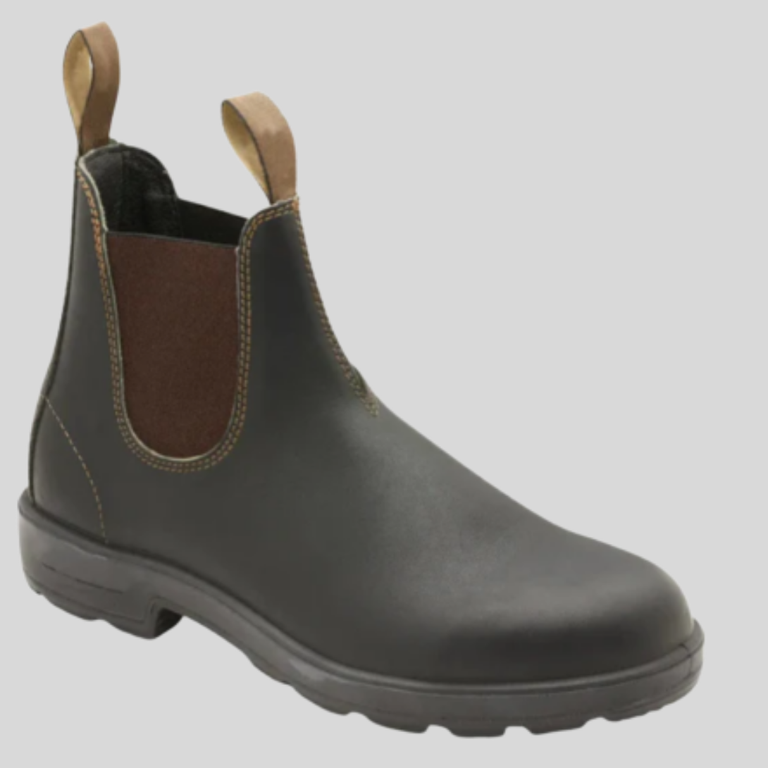 Herre Slip-On Ankelstøvler i Læder - Uden Snørebånd