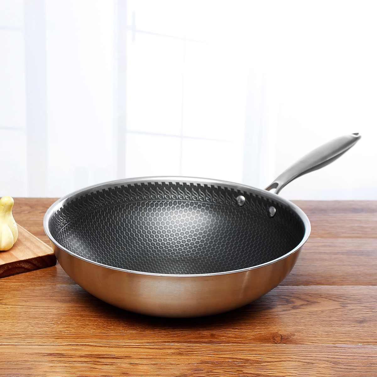 RVS Frying Pan – Non-Stick, Ergonomic Design for Easy Cooking in the Kitchen