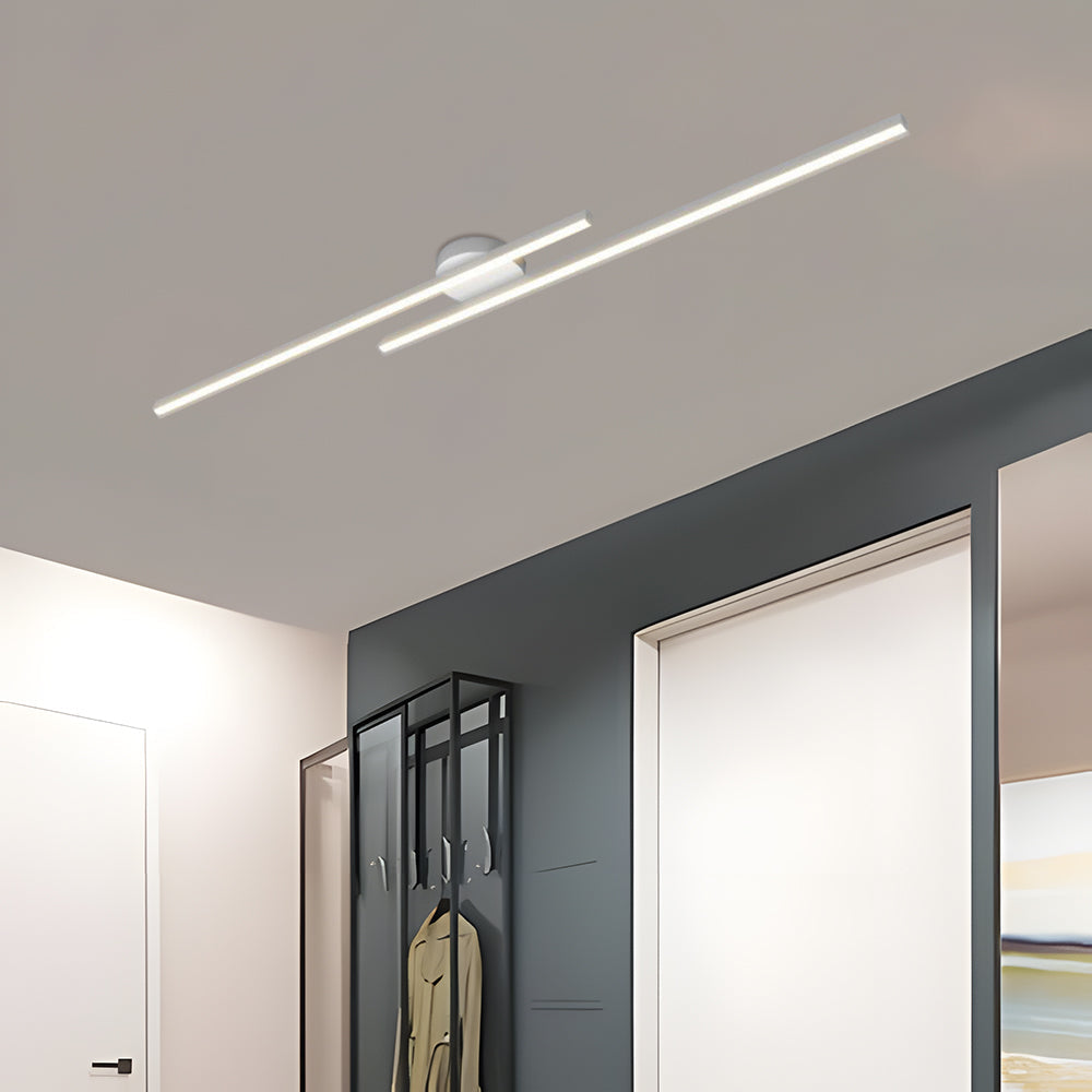Plafondlamp Minimalistisch LED met Dubbele Lichtbalk en Geïntegreerde LED