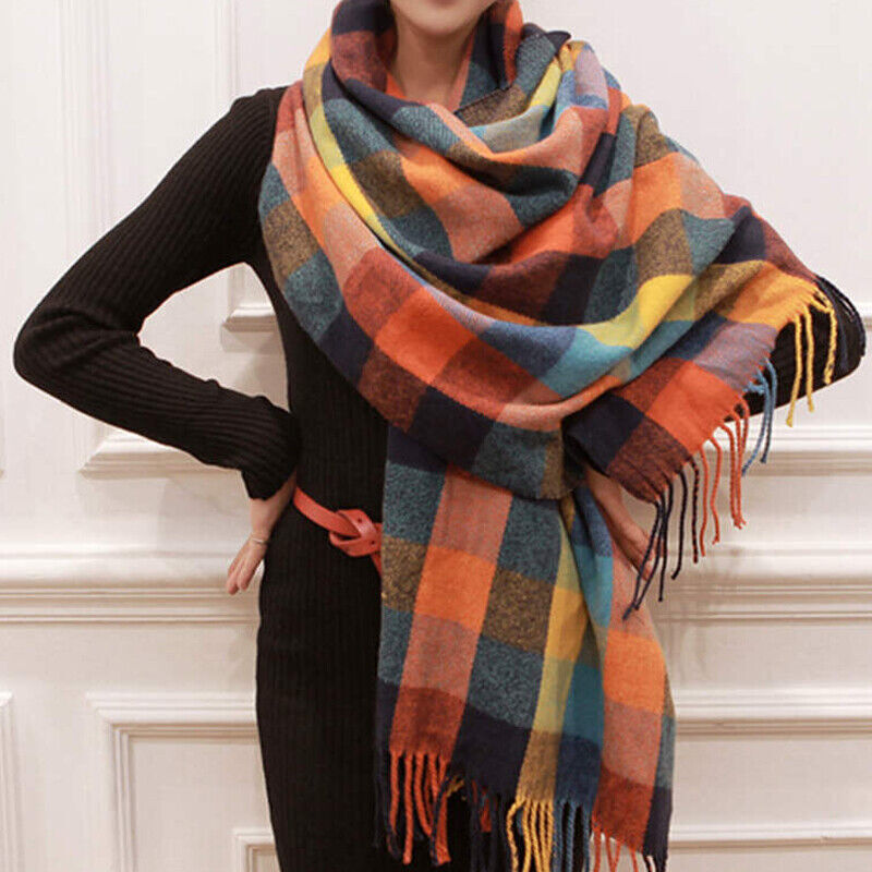 Dames Oversized Omslagdoek Sjaal – Kasjmier, Warme Wintersjaal voor Herfst & Winter