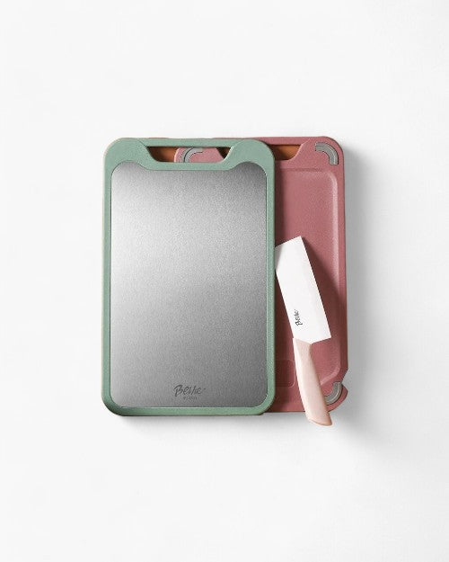 RVS Cutting Board – Double Sided, Silver, Modern Design for Efficient Kitchen Preparations