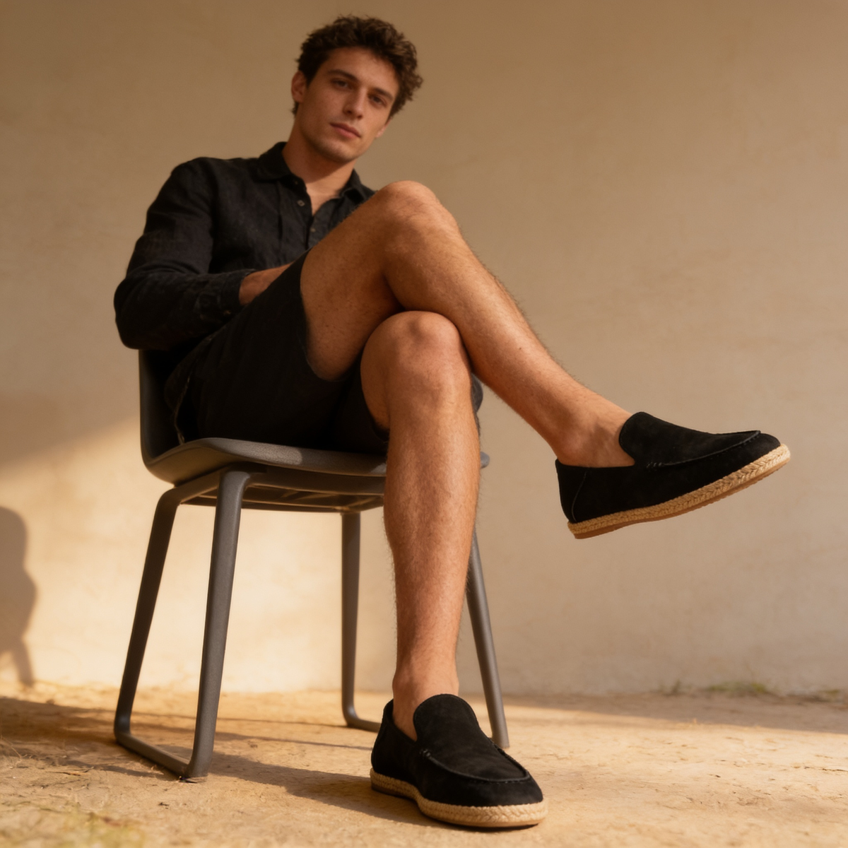 Herre Espadrilles i Ruskind – Afslappet Sommerloafer