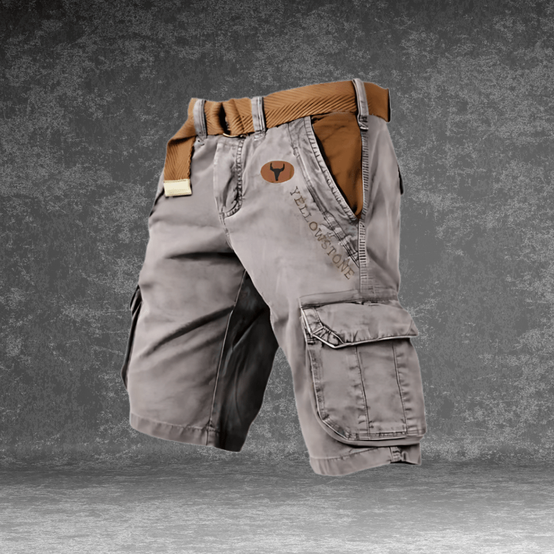 Herre Cargo Shorts med Multi-Lommer i Åndbar Polyester