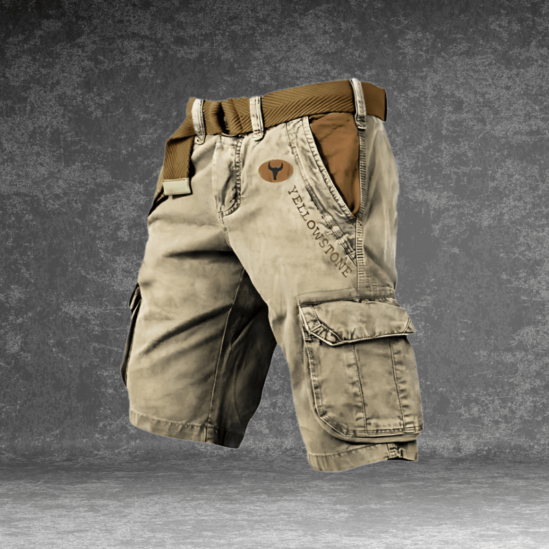 Herre Cargo Shorts med Multi-Lommer i Åndbar Polyester