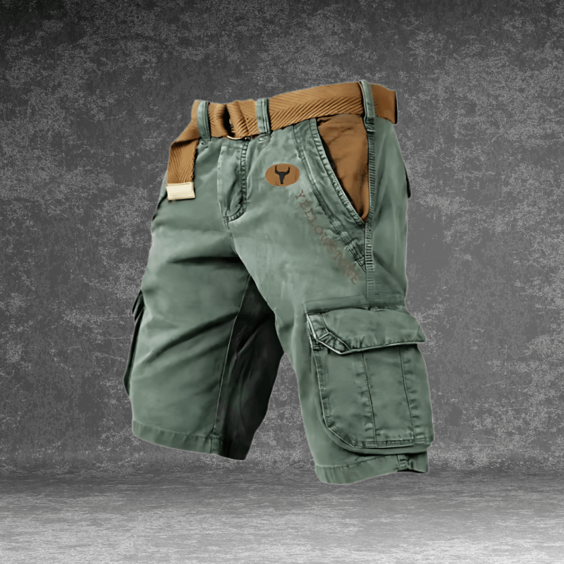 Herre Cargo Shorts med Multi-Lommer i Åndbar Polyester