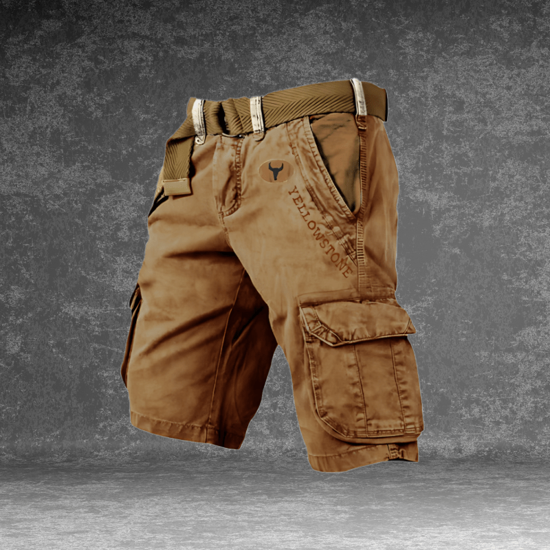 Herre Cargo Shorts med Multi-Lommer i Åndbar Polyester