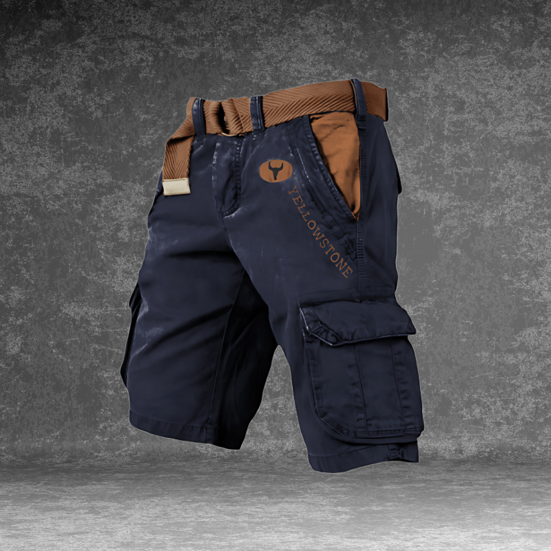 Herre Cargo Shorts med Multi-Lommer i Åndbar Polyester