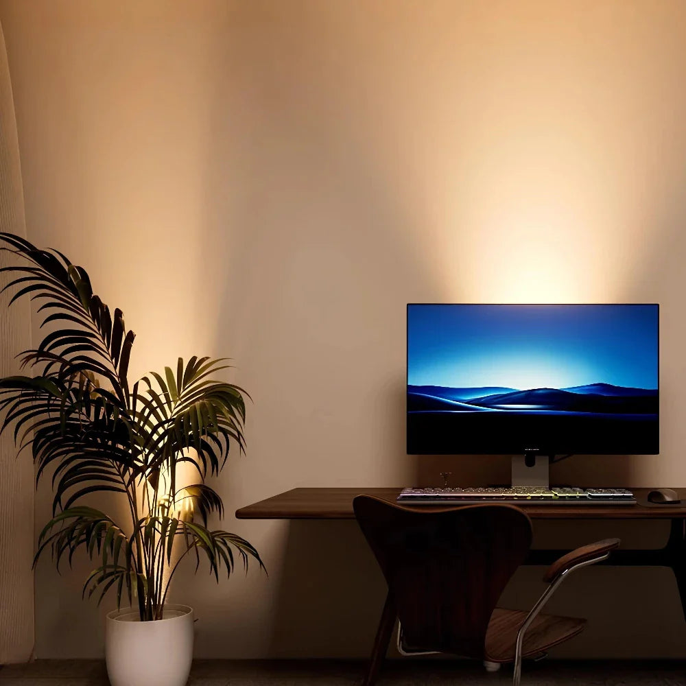Dæmpbar Spotlampe – Hvid, Moderne Væglampe med Fjernbetjening til Stue eller Soveværelse