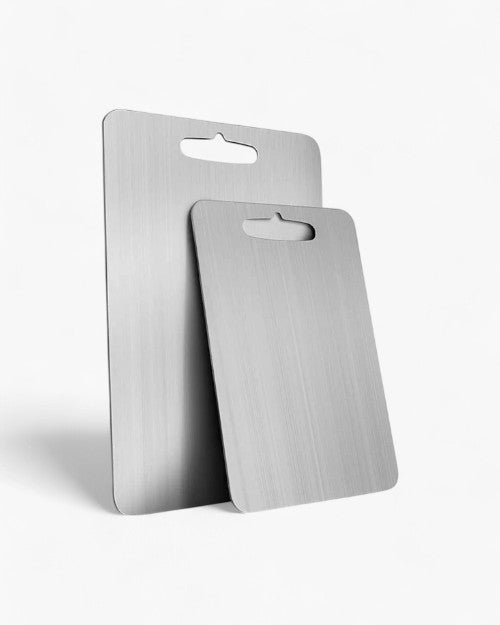 Titanium Cutting Board – Silver, Antibacterial and Knife-Friendly for Modern Kitchen