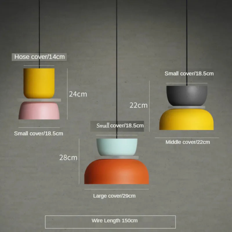 Scandinavian Pendant Lamp – Pastel Color, Modern Design for Living Room or Dining Room