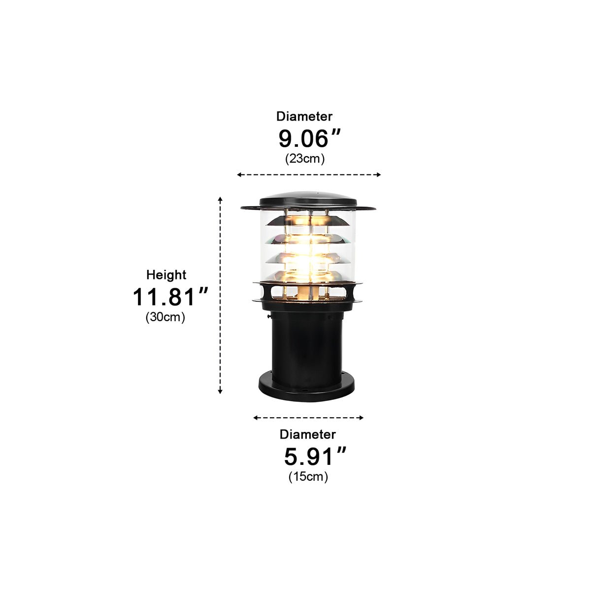 Modern Outdoor Lamp – Black or Bronze, Waterproof and Energy-Efficient for the Garden or Patio