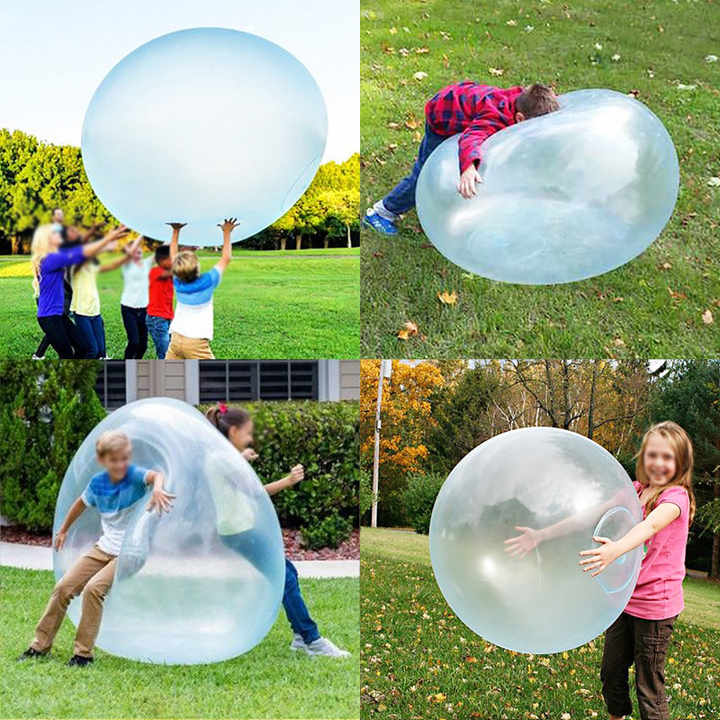 Giant opblaasbare speelbal – transparant, voor buitenactiviteiten en evenwichtsoefeningen voor kinderen vanaf 5 jaar